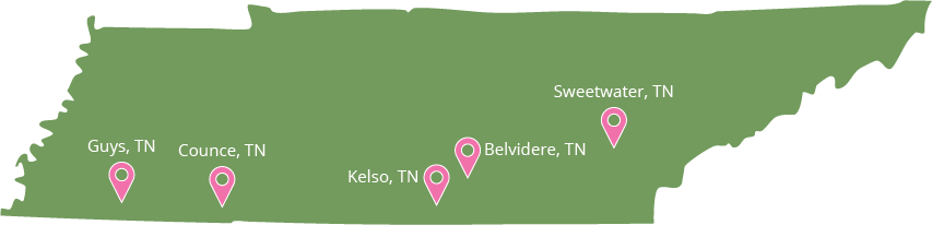 Tennessee_green_SodMap map of locations of farms growing fresh sod by crossroads sod farm